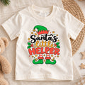 Santa's Little Helper Shirt, Cute Christmas Elf Kids T-Shirt, Elf Hat Shoes Toddler Tee, Festive Holiday Graphic Top, Xmas Kids Gift — product view 1