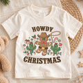 Howdy Christmas Cowboy Gingerbread Shirt, Western Holiday Kids Tee, Cute Cactus Xmas Top, Funny Cowboy Gingerbread Christmas Outfit, Gift — product view 1