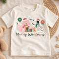 Merry Woofmas Dogs Christmas Shirt, Poodle Dalmatian Holiday Tee, Festive Puppy Kids Top, Cute Dog Christmas Outfit, Gift For Children — product view 1