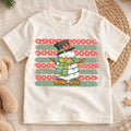 Cute Snowman Christmas Shirt, Christmas Lights Toddler Tee, Retro Winter Kids T-Shirt, Funny Snowman Holiday Graphic Top, Xmas Kids Gift — product view 1