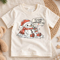 It's Fine I'm Fine Snowman Shirt, Melting Snowman Toddler Tee, Funny Christmas Kids T-Shirt, Sarcastic Winter Coffee Top, Holiday Kids Gift — product view 1