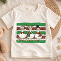 Cute Christmas Geese Shirt, Three Festive Ducks Kids T-Shirt, Retro Holiday Toddler Tee, Santa Reindeer Snowman Goose Outfit, Winter Gift — product view 1