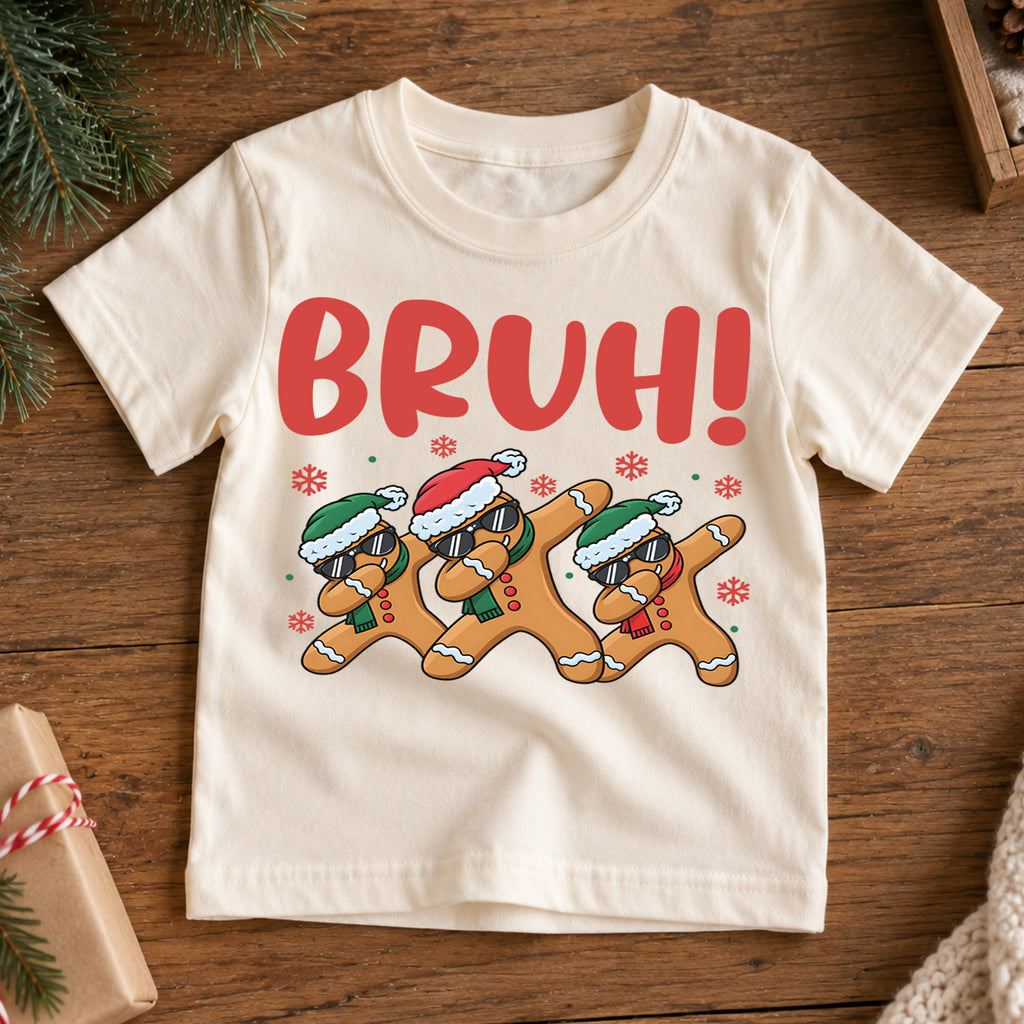 Funny Dabbing Gingerbread Christmas Shirt, Holiday Cool Cookie Tee, Festive Kids Top, Funny Gingerbread Christmas Outfit, Gift For Kids — product view 7