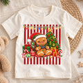Cute Gingerbread Gamer Christmas Shirt, Video Game Holiday Kids Tee, Festive Winter Holiday Graphic Top, Christmas Gift for Young Gamers — product view 1