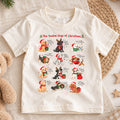 The Twelve Dogs of Christmas Shirt, Festive Holiday Songs Kids Tee, Winter Animal Top, Cute Dog Christmas Holiday Outfit, Gift For Kids — product view 1