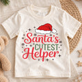 Santa's Cutest Helper Christmas Shirt, Cute Festive Holiday Kids Tee, Sweet Winter Outfit for Baby, Christmas Gift for Little Ones — product view 1