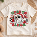 Here to Sleigh Cool Santa Christmas Shirt, Peace Sign Holiday Kids Tee, Funny Festive Winter Holiday Outfit, Christmas Gift for Kids — product view 1