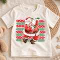 Vintage Dancing Santa Claus Christmas Shirt, Retro Holiday Saint Nick Tee, Festive Kids Top, Vintage Santa Christmas Outfit, Gift For Kids — product view 1