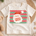 Merry and Bright Santa Claus Christmas Shirt, Festive Holiday Kids Tee, Cute Festive Winter Graphic Top, Christmas Gift for Children — product view 1