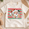 Groovy Retro Santa Claus Christmas Shirt, Vintage Holiday Kids Tee, Festive Winter Holiday Graphic Top, Cute Christmas Gift for Children — product view 1