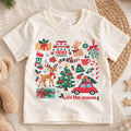 Tis the Season Kids Christmas Shirt, Reindeer Tree Sweater Candy Cane Tee, Cute Holiday Collage Outfit for Boys Girls, Christmas Gift — product view 1