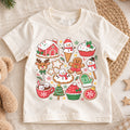 Christmas Sweets Kids Shirt, Gingerbread Cookie Holiday Tee, Hot Cocoa Christmas T Shirt, Cute Xmas Treat Gift for Kids — product view 1