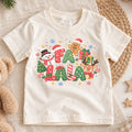 Fa La La Kids Christmas Shirt, Cute Reindeer Snowman Gingerbread Tee, Colorful Holiday Shirt for Kids, Fun Festive Christmas Gift — product view 1