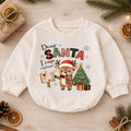Dear Santa I Can Explain Baby Romper, Baby First Christmas Outfit, Cute Reindeer Holiday Outfit, Toddler Christmas Romper, Xmas Gift — product view 1