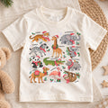 Christmas Safari Animals Kids Shirt, Cute Zoo Holiday Tee, Festive Holiday Outfit, Christmas Gift for Boys and Girls Festive Xmas Gift Idea — product view 1