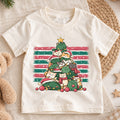 Christmas Cat Tree Kids Shirt, Cute Kitty Holiday Tee, Festive Christmas Outfit, Holiday Gift for Cat Lovers Cute Holiday Gift Idea — product view 1