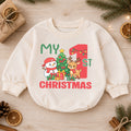 My First Christmas Baby Romper, Reindeer Snowman Christmas Outfit, Baby 1st Christmas Romper, Cute Holiday Baby Gift — product view 1