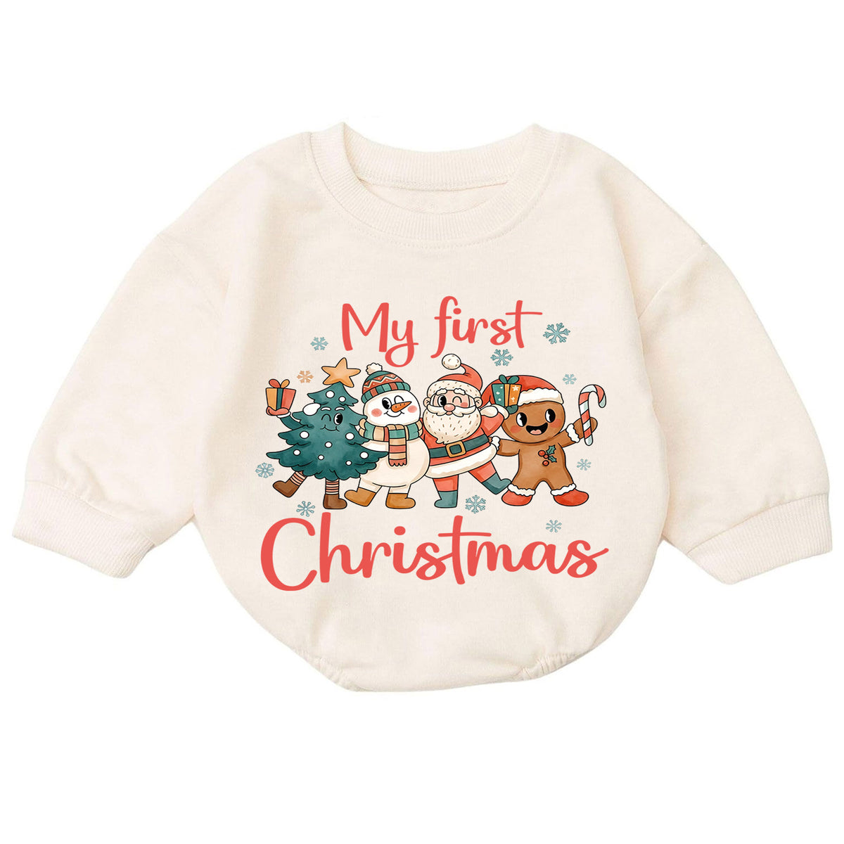 My First Christmas Baby Outfit, Baby First Christmas Romper, Santa Snowman Gingerbread Tree, Toddler Holiday Outfit, Xmas Baby Gift — product view 7
