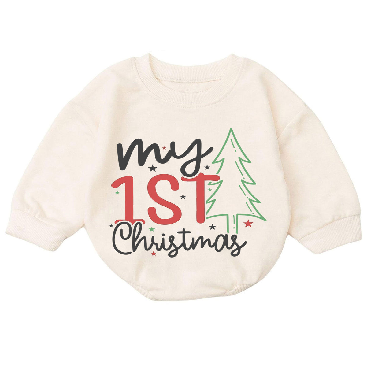 My 1st Christmas Baby Romper, Minimal Christmas Tree Romper, Baby First Xmas Outfit, Toddler Holiday Keepsake Gift — product view 7
