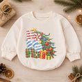 Ho Ho Ho Christmas Baby Outfit, Christmas Tree Gift Romper, Baby First Christmas Romper, Toddler Holiday Outfit, Xmas Baby Gift — product view 1
