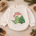 Tree Rex Christmas Baby Outfit, Cute Dinosaur Christmas Romper, Baby First Christmas Romper, Toddler Boy Holiday Outfit, Xmas Baby Gift — product view 1