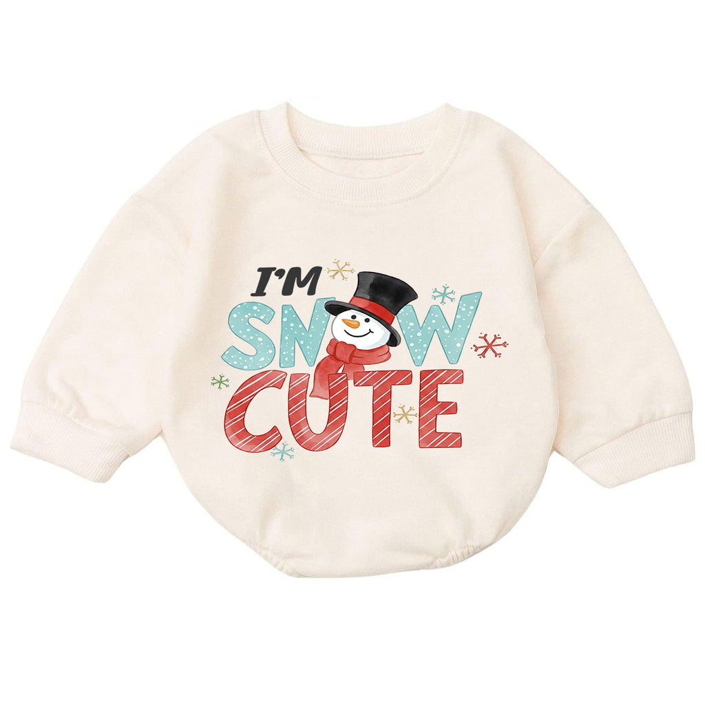 Im Snow Cute Christmas Baby Outfit, Snowman Holiday Romper, Toddler Christmas Romper, Winter Baby Outfit, Xmas Baby Gift — product view 7