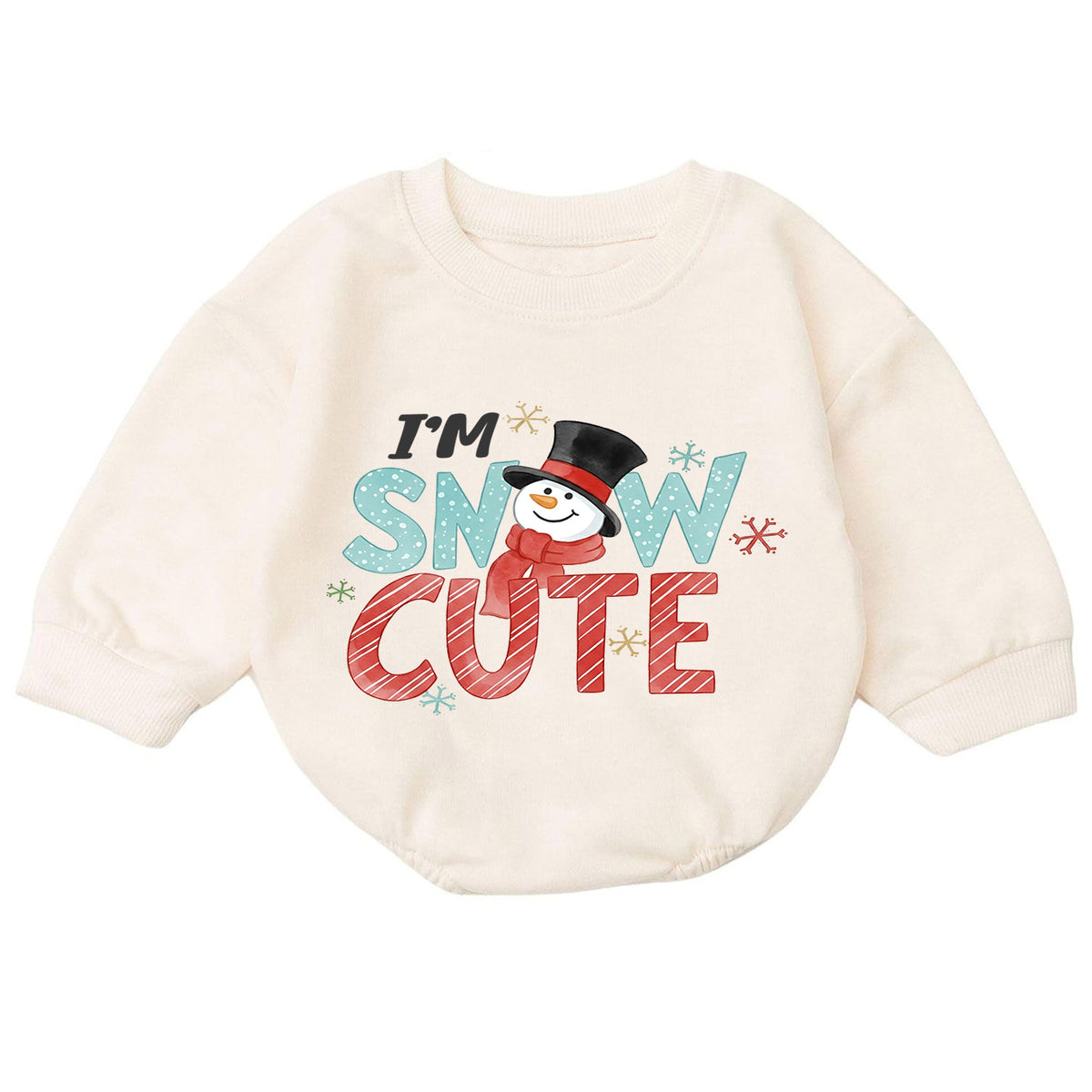 Im Snow Cute Christmas Baby Outfit, Snowman Holiday Romper, Toddler Christmas Romper, Winter Baby Outfit, Xmas Baby Gift — product view 7
