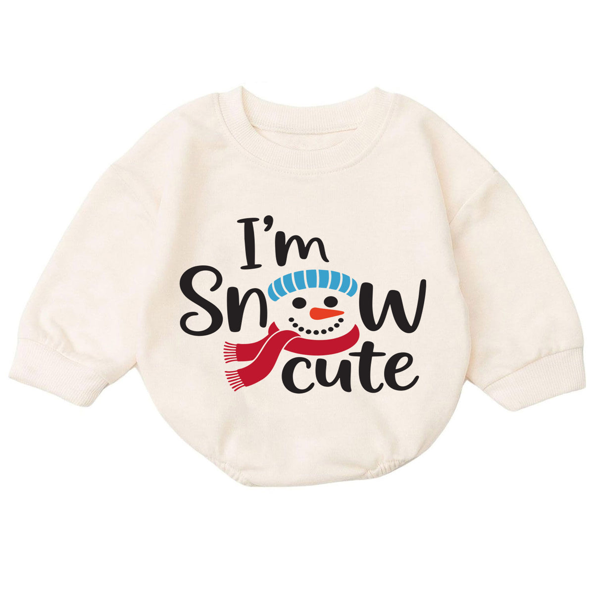Im Snow Cute Baby Outfit, Snowman Christmas Romper, Baby Winter Holiday Romper, Toddler Xmas Outfit, Cute Christmas Baby Gift — product view 7