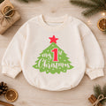 My First Christmas Baby Outfit, 1st Christmas Tree Romper, Baby First Christmas Romper, Infant Holiday Outfit, Xmas Baby Gift — product view 1