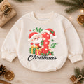 My 1st Christmas Santa Baby Romper, Number One Christmas Romper, Baby First Xmas Outfit, Toddler Holiday Keepsake Gift — product view 1