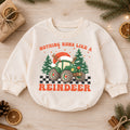 Christmas Tractor Baby Outfit, Nothing Runs Like a Reindeer Romper, Toddler Farm Xmas Romper, Baby Holiday Outfit, Christmas Gift — product view 1