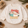 Santa Baby Christmas Romper, Cute Santa Baby Outfit, Toddler Christmas Romper, 1st Christmas Outfit, Holiday Gift for Baby — product view 1