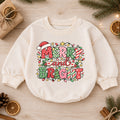 Merry and Bright Christmas Baby Romper, Festive Holiday Baby Outfit, Toddler Christmas Romper, 1st Christmas Gift for Baby — product view 1