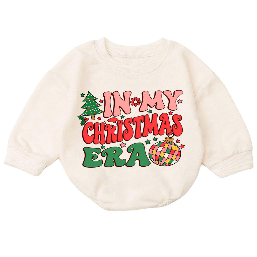 In My Christmas Era Baby Outfit, Retro Christmas Romper, Toddler Holiday Outfit, Cute Xmas Baby Romper, Christmas Baby Gift — product view 7