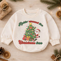 Rockin Around the Christmas Tree Santa Romper, Cute Holiday Baby Outfit, 1st Christmas Keepsake, 1st Birthday Winter Gift — product view 1