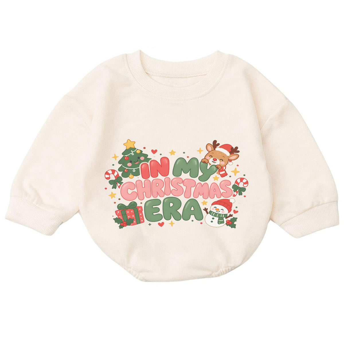 In My Christmas Era Baby Romper, Cute Holiday Character Outfit, 1st Christmas Gift, Winter 1st Birthday Keepsake for Little Baby — product view 7