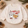 Christmas Baby Romper, Tis the Season Milk and Cookie Outfit, Funny Holiday Romper, Toddler Xmas Gift, Baby 1st Christmas — product view 1