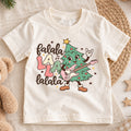 Fa La La Guitar Christmas Kids Shirt, Rocking Christmas Tree Tee, Music Lover Holiday Shirt for Kids, Funny Festive Christmas Gift — product view 1