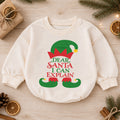 Dear Santa I Can Explain Baby Outfit, Funny Elf Christmas Romper, Toddler Holiday Romper, Baby Xmas Outfit, Christmas Gift — product view 1