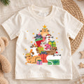 Christmas Cats Kids Shirt, Cute Kitty Gift Holiday Tee, Festive Christmas Outfit, Holiday Gift for Cat Lovers Festive Xmas Gift Idea — product view 1