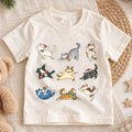 Christmas Cats Kids Shirt, Cute Holiday Kitty Character Tee, Festive Christmas Outfit, Holiday Gift for Kids Cute Christmas Gift Idea — product view 1