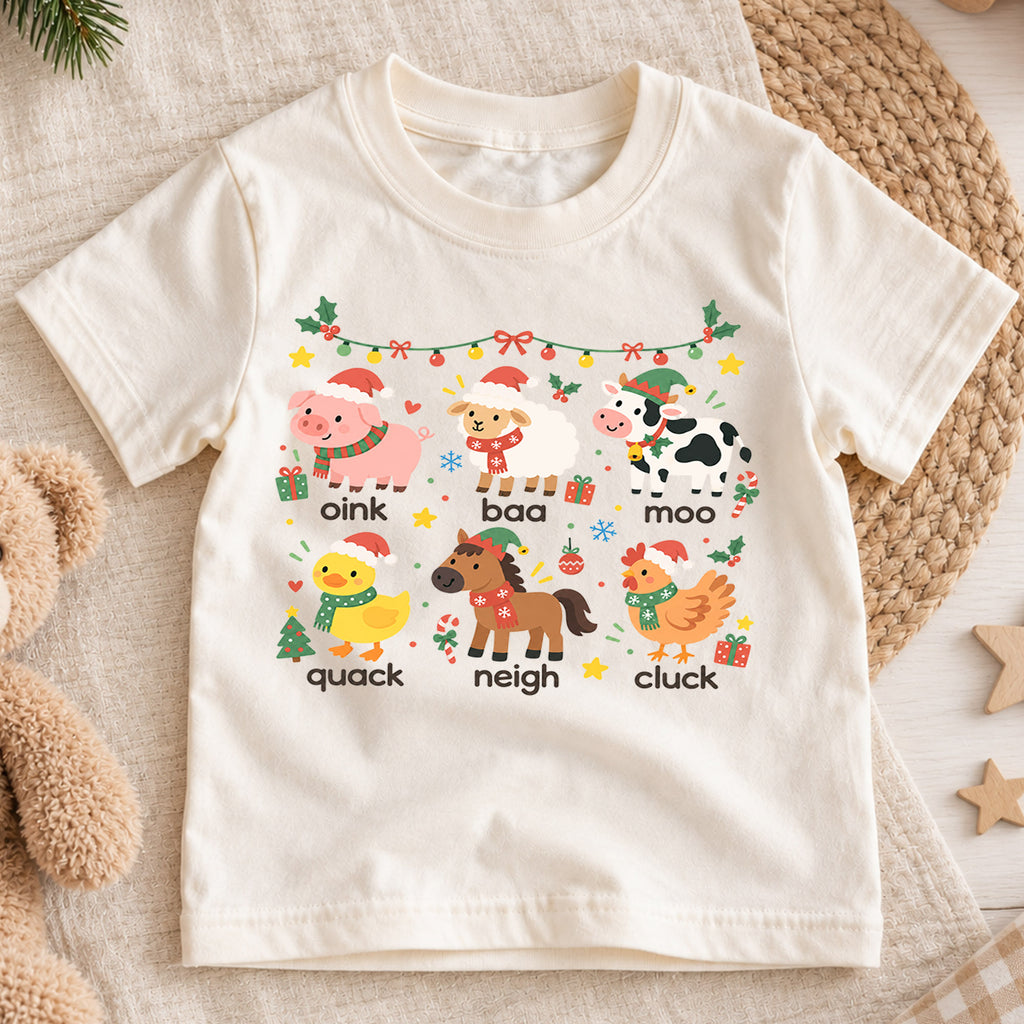 Christmas Cat Faces Kids Shirt, Cute Kitty Holiday Tee, Festive Christmas Outfit, Holiday Gift for Kids, Cute Holiday Party Shirt for Boys — product view 1