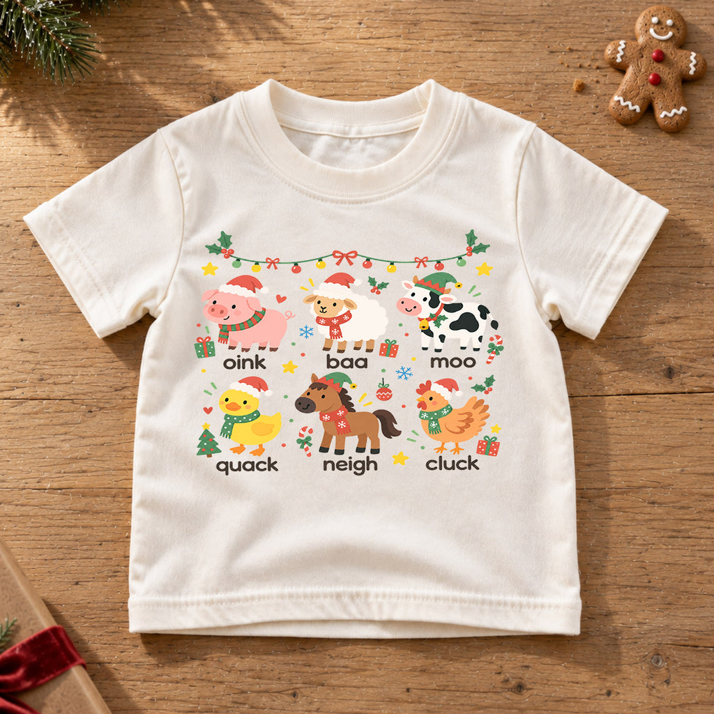 Christmas Cat Faces Kids Shirt, Cute Kitty Holiday Tee, Festive Christmas Outfit, Holiday Gift for Kids, Cute Holiday Party Shirt for Boys — product view 6