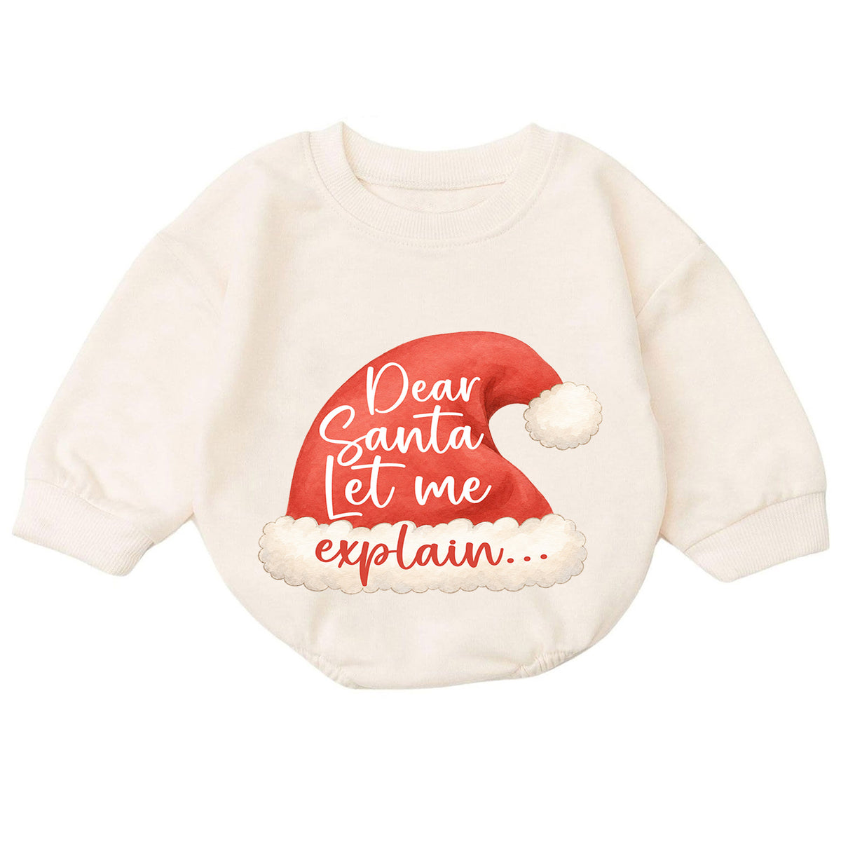 Funny Christmas Baby Romper, Dear Santa Let Me Explain Quote Outfit, Cute Holiday Romper, Toddler Xmas Gift, 1st Christmas — product view 7