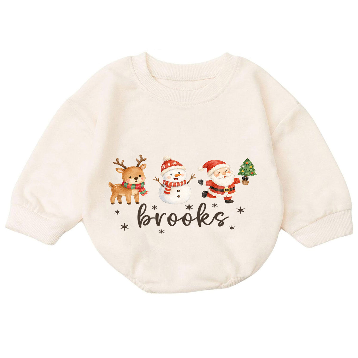 Christmas Baby Romper, Reindeer Snowman Santa Holiday Outfit, Baby Christmas Gift, Toddler Xmas — product view 7