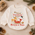 My First Christmas Mumma and Papa Baby Romper, Family Holiday Outfit, Baby First Christmas Clothes, Newborn Xmas Gift — product view 1