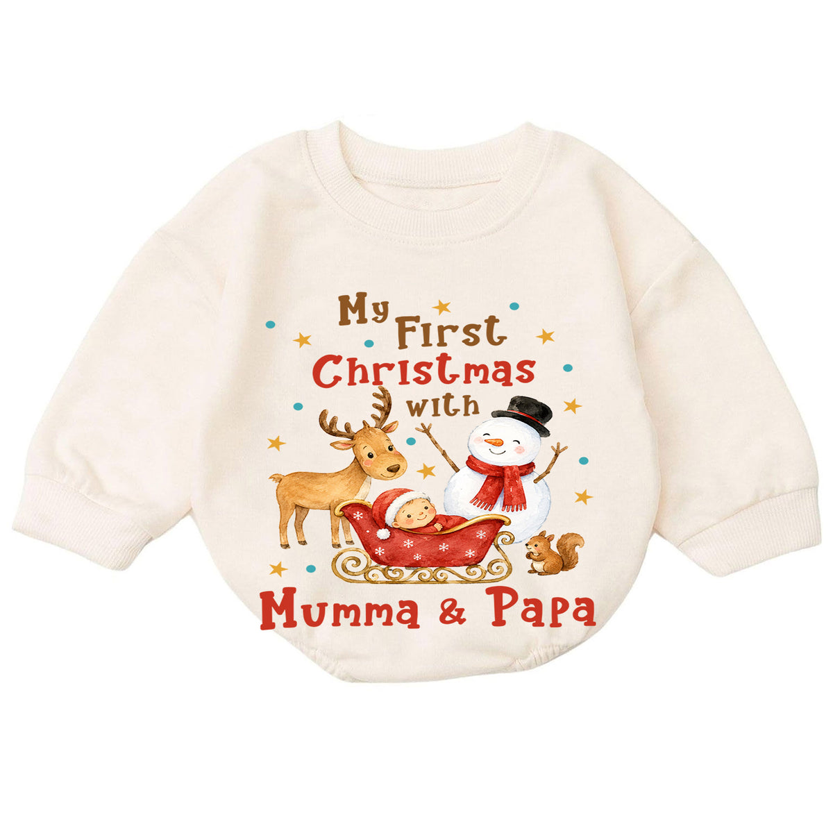 My First Christmas Mumma and Papa Baby Romper, Family Holiday Outfit, Baby First Christmas Clothes, Newborn Xmas Gift — product view 7