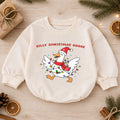 Silly Christmas Goose Baby Romper, Funny Goose Holiday Outfit, Toddler Christmas Romper, Cute Goose Xmas Baby Gift — product view 1