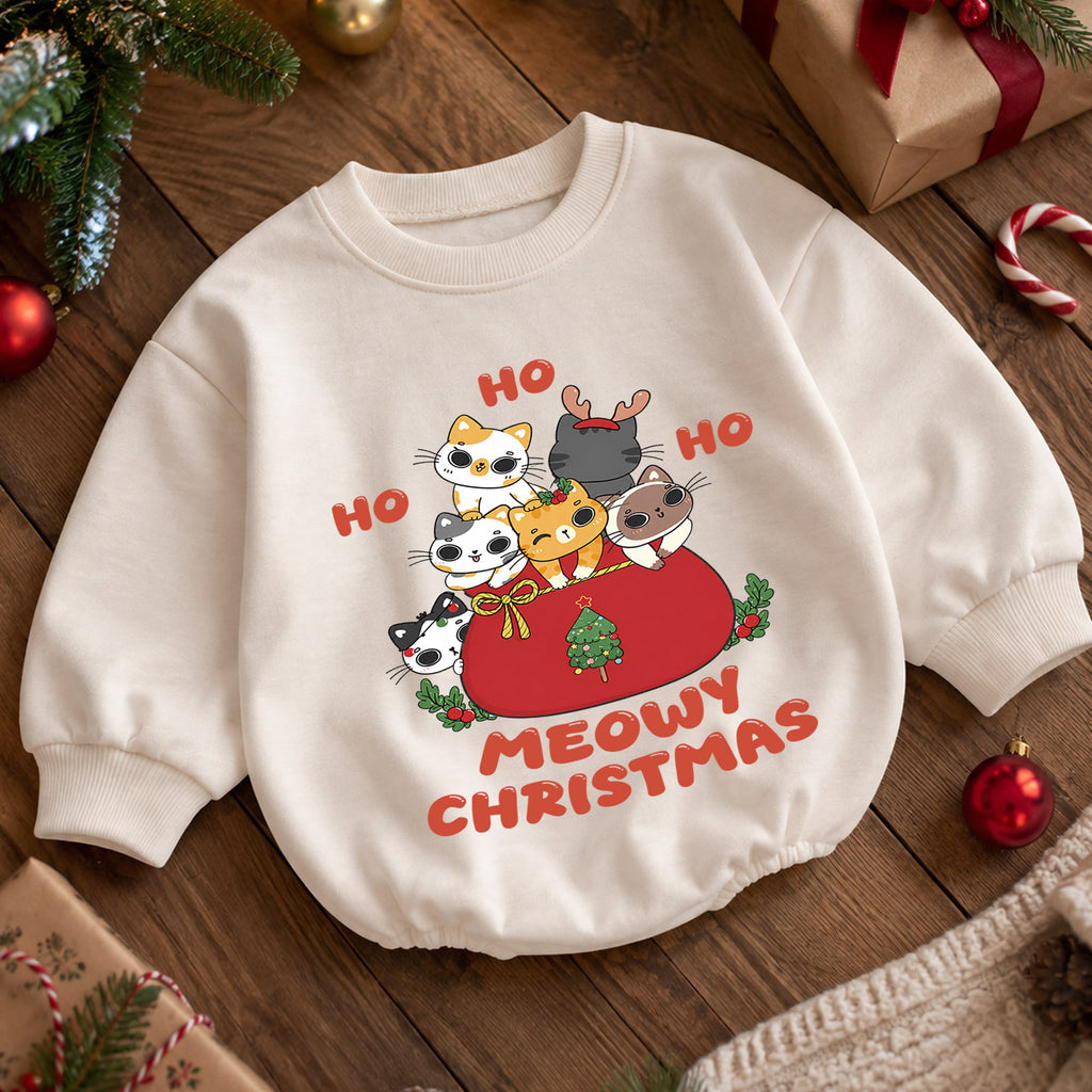 Ho Ho Ho Football Snowman Baby Romper, Sports Christmas Holiday Outfit, Cute Toddler Xmas Clothes, Football Christmas Gift — product view 5