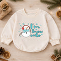 I'm Snow Cute Snowman Baby Romper, Cute Winter Christmas Outfit, Toddler Holiday Clothes, Baby Xmas Gift — product view 1